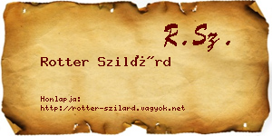 Rotter Szilárd névjegykártya