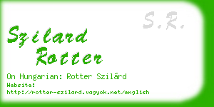 szilard rotter business card
